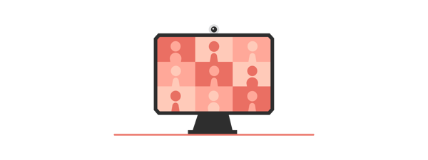 Illustration of an Online meeting